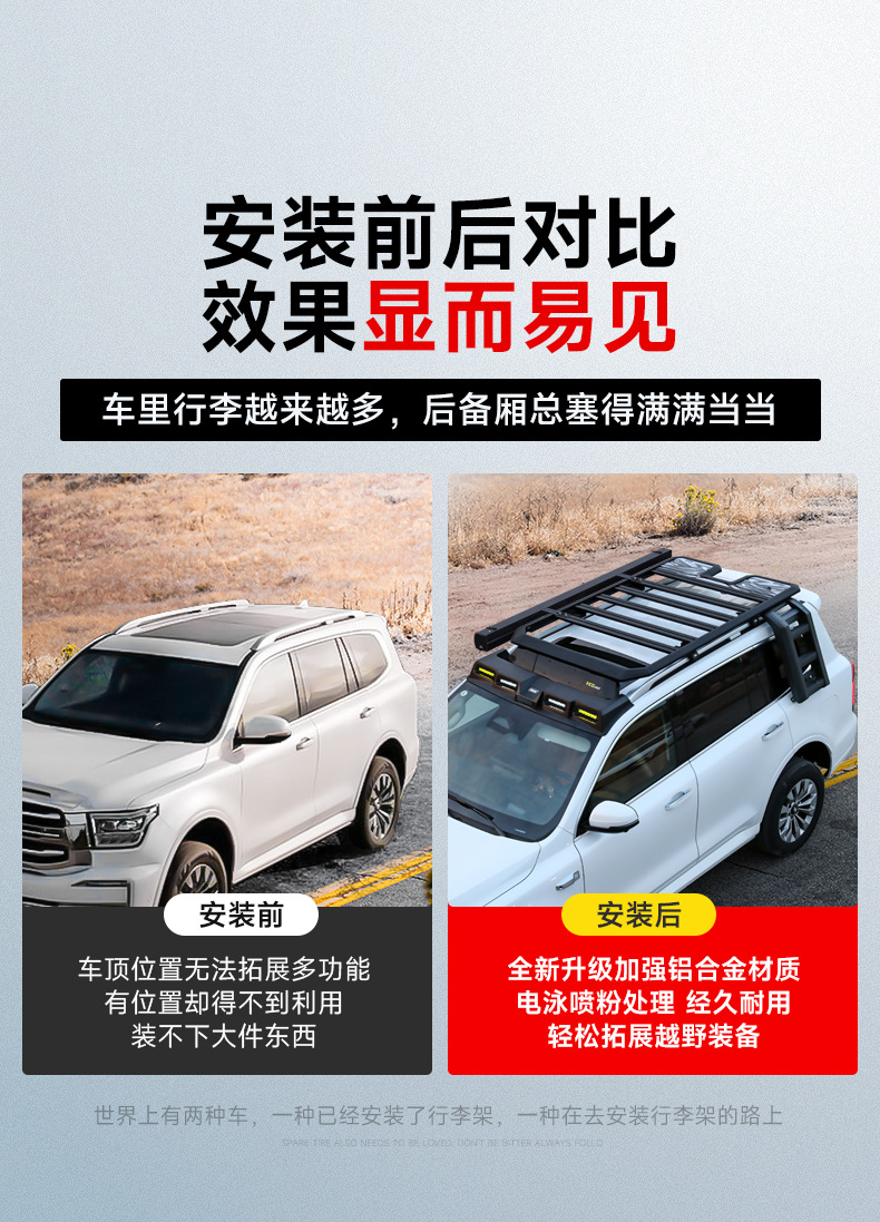 Tank 500 Roof Rack Ladder Modification Wind Expansion Platform Spoiler Side Tent Dedicated for Backpacks