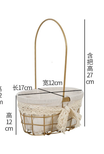 Woven basket flower-shaped, handheld flowerpot