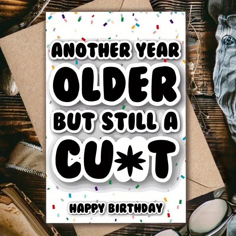 跨境幽默粗俗的生日贺卡大胆的设计适合送给朋友和家人搞笑生日卡|undefined