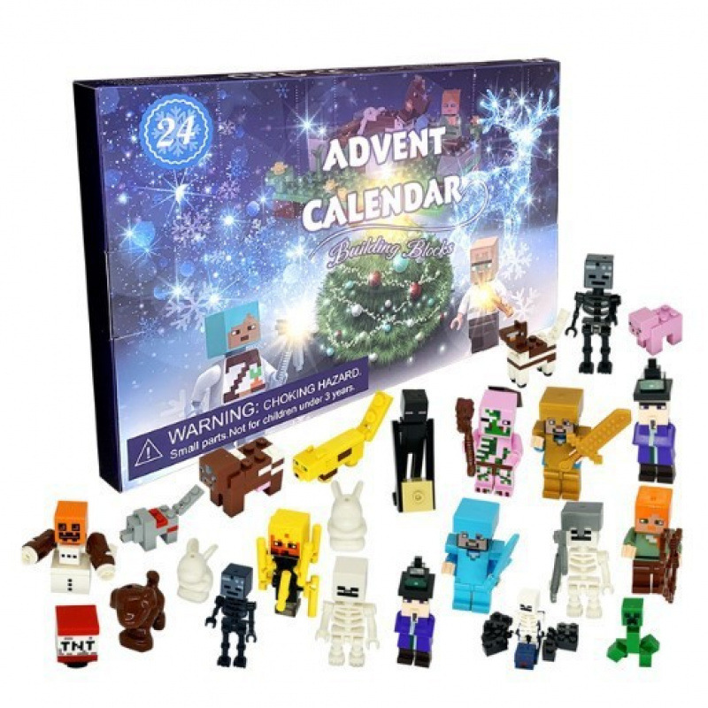 クロスボーダー24カウントダウンクリスマスブラインドボックス合わせて積み木ピクセルロボット私の世界が来たカレンダーのギフトボックス|undefined