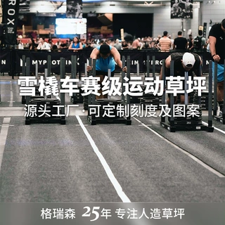 雪橇车训练草坪垫室内减震草坪体能训练人造草坪健身房仿真草坪