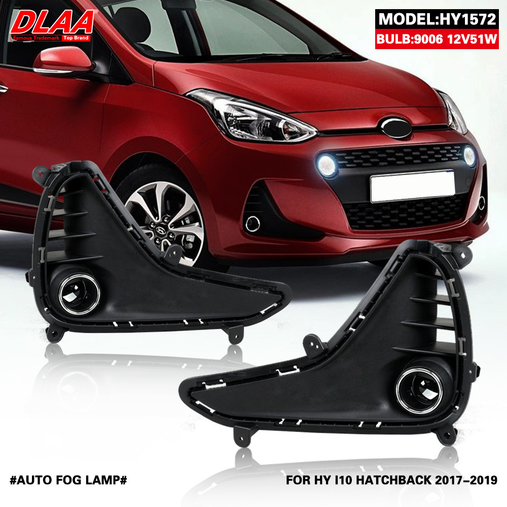 Aplicable a Hyundai 17 18 19 años I10 conjunto de lámpara de niebla delantera modelo en el extranjero de luz diurna de halógeno lámpara de barra