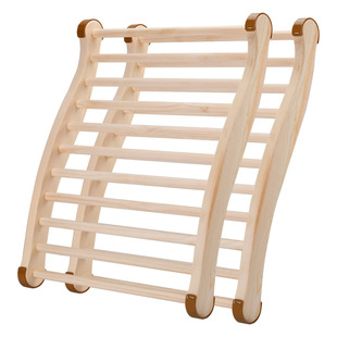 Cross-Border Wooden Backrest Steam Room Pillow S-Shaped Design Sauna Chair Wooden Backrest Curved Sauna Backrest
