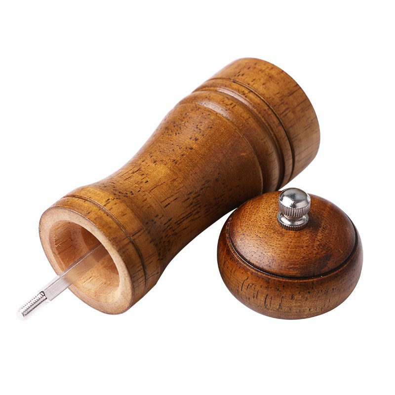 Cross-border Special Seasoning Bottle Oak Mill Pepper Mill Manual Pepper Mill Multi-use Seasoning Bottle Kitchen_voghion.com