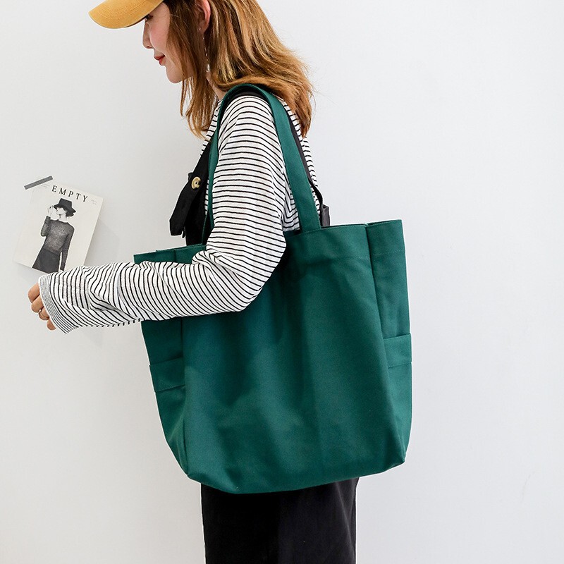 Canvas Bag Literary Shopping Bag Foreign Trade Tote Bag Canvas Bag Korean Style Women's Shoulder Bag Canvas Bag Literary Shopping Bag Foreign Trade Tote Bag Canvas Bag Korean Style Women's Shoulder Bag