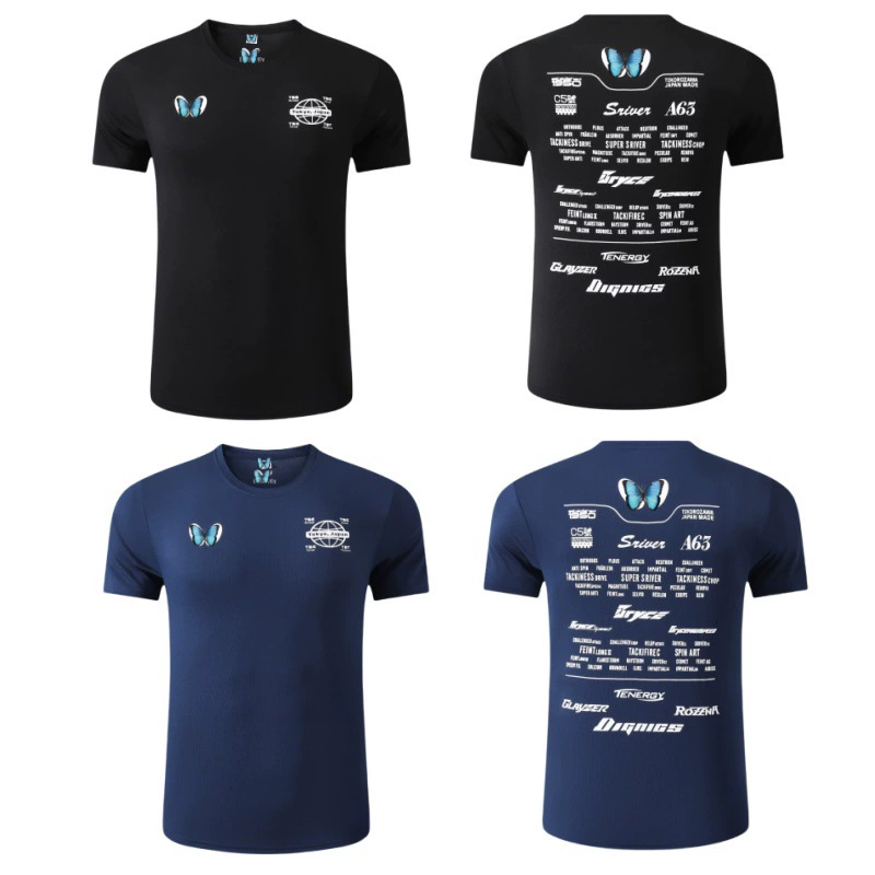 25 новых костюмов для настольного тенниса с короткими рукавами спортивная одежда всасывает пот, сухая футболка Fan Zhendong тот же BWH834 оптом