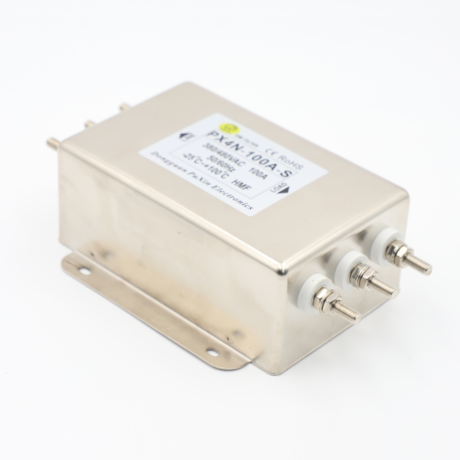 东莞普鑫原厂滤波器PX4N-100A-S三相三线变频伺服专用电源滤波器