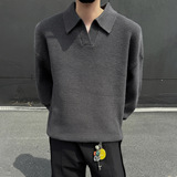 2026秋季新款青少年宽松运动圆领针织衫长袖加厚透气腈纶毛衣，男装针织衫/毛衣，星座614