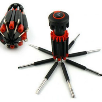 Многофункциональная отвертка прямого питания с фабрики, 6 лампочек, многофункциональная отвертка 8 в 1, 6 светодиодных фонарей Yaoda