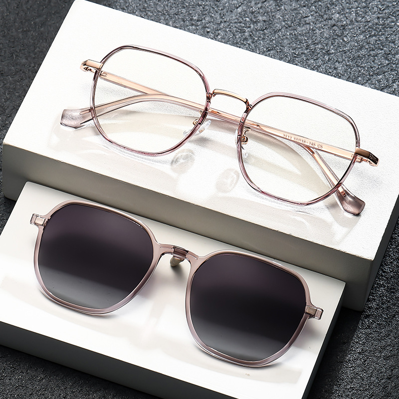 in stock Magnetic Glasses Women's Exterior Matching All-match Polarized Sunglasses Men's Sunglasses Driving Sunscreen for Short-sighted Eye Frame