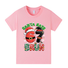 圣诞主题Christmas Six Seven 67印花儿童短袖T恤上衣A1282