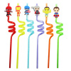 Heroes, cartoon straw with accessories, 2021 collection, Amazon, Birthday gift