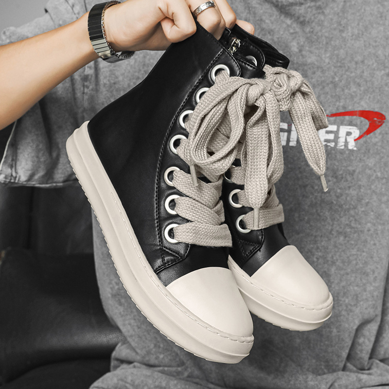 Cross-Border 2026 New High-Top Men's Shoes Ro Large Size Casual Sports Couple Sneakers Men's One-Piece Dropshipping 5919-5