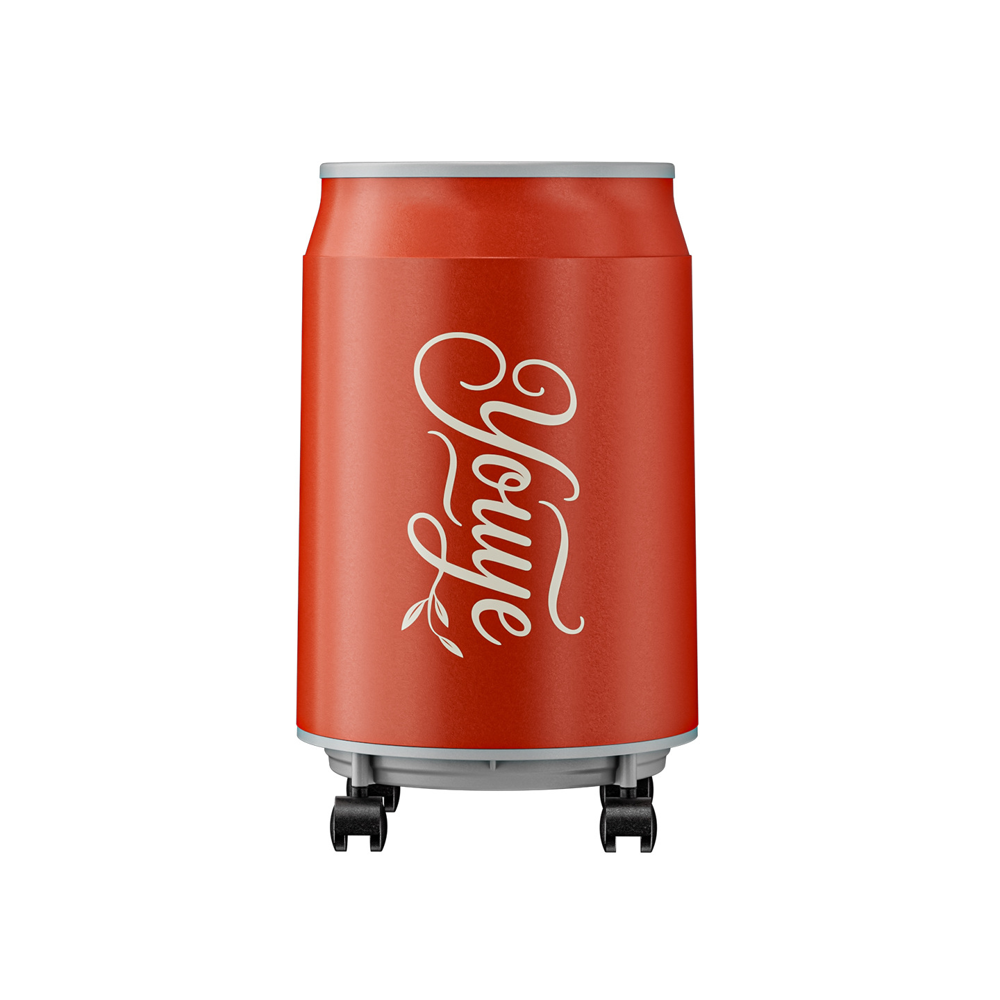 Salón de estar de doble capa Coca-Cola basura auto-adsorción de alto valor facial dormitorio casero gran con cubierta cesta de papel de baño