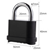 Large black home machine door password lock lock lock outdoor warehouse fence password hanging lock