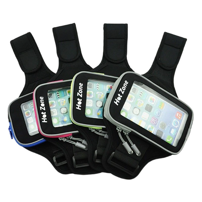 Фабрика прямые поставки Открытый Спорт Фитнес Бег рука сумка водонепроницаемый окно сенсорный экран Светоотражающие бег мобильный телефон рука сумка
