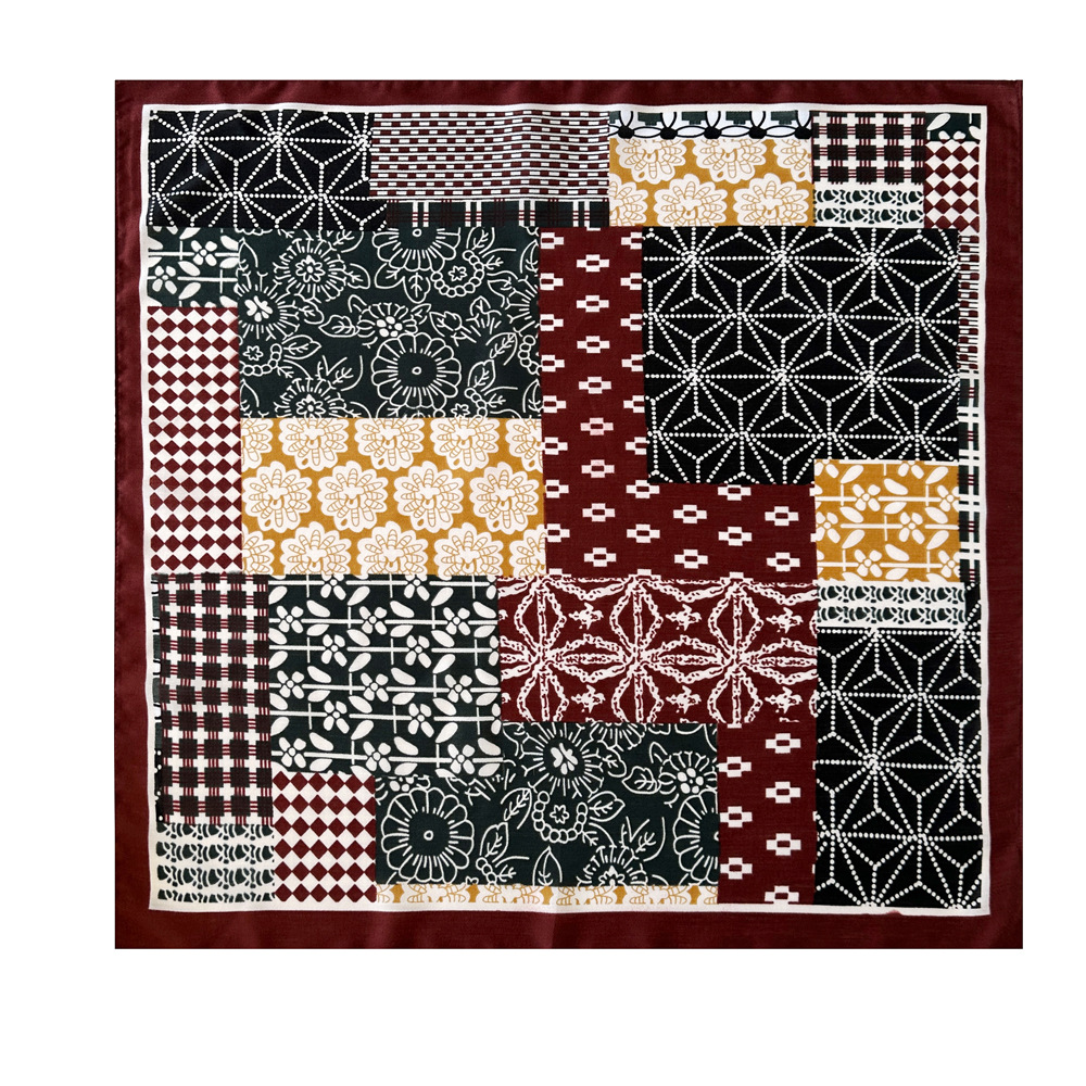 Femmes Style Vintage Style Simple Géométrique Motif À Chevrons Écharpe En Soie display picture 5