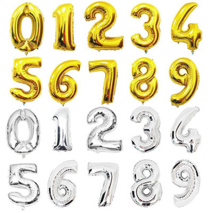 16 inch 32 inch 40 inch number letter aluminum film balloon holiday birthday party wedding decoration scene aluminum foil balloon
