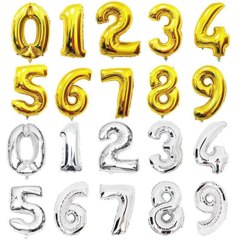 Globos de aluminio numéricos/forma de película, para decoración de fiestas - Mayorista