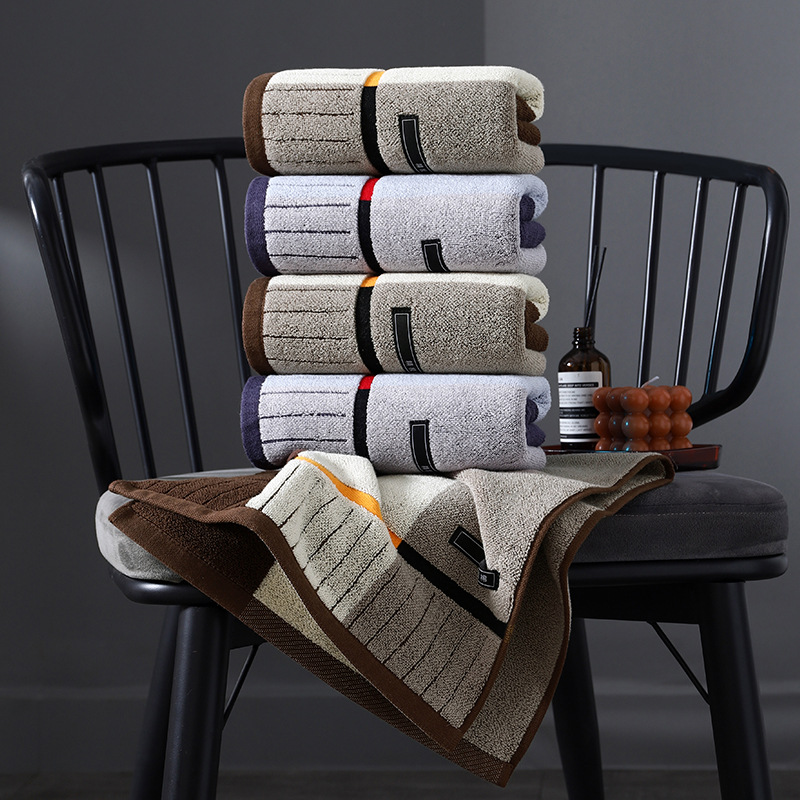 Pure Cotton Class A Towel Wholesale Men's Face Washing Household Adult Thick Full Cotton Absorbent Not Easy To Shed Bath Face Towel