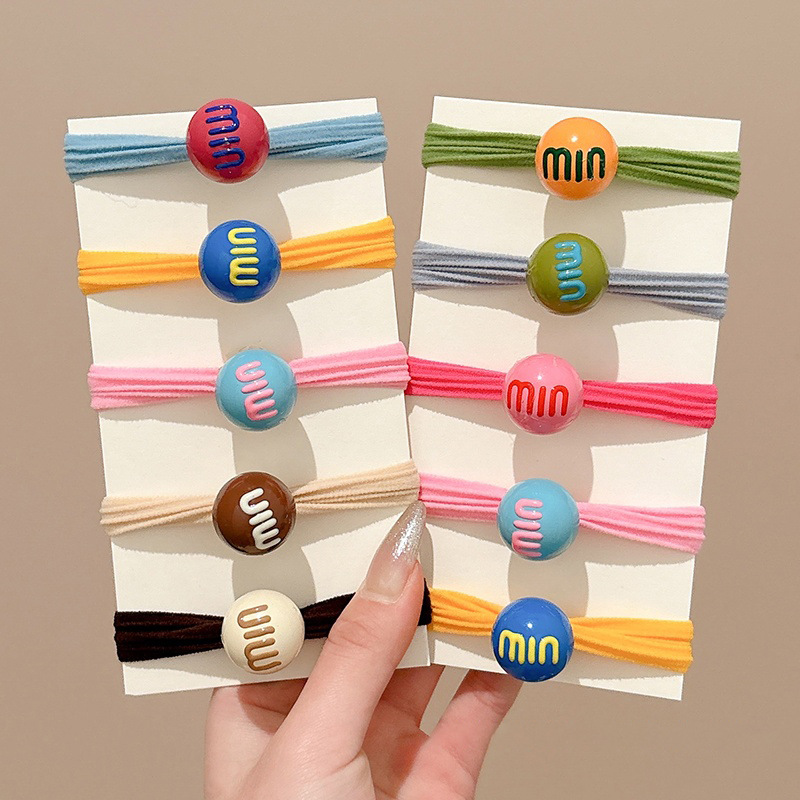 Cuerda para el cabello de color caramelo para niños 2025 nueva niña de alta elasticidad banda elástica para el cabello lazo para el cabello niña pinza la cabeza sin lastimar la cuerda para el cabello