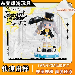 PVC盲盒手办摆件定制BJD娃娃树脂卡通吉祥物公仔钥匙扣订制