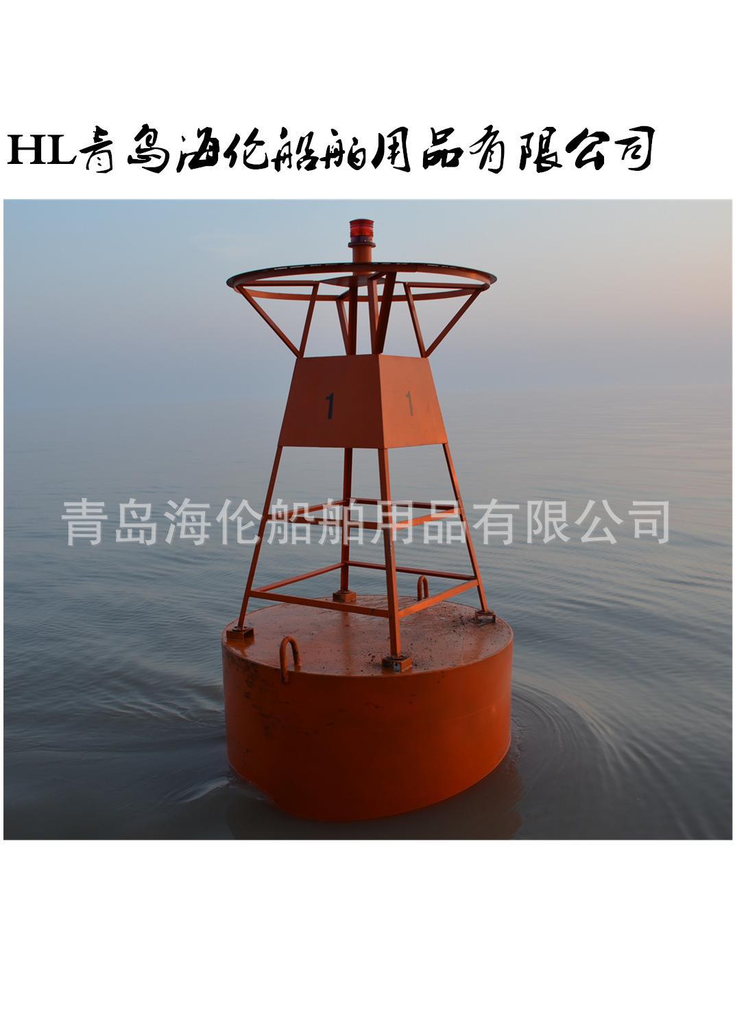 航道预警浮标 聚氨酯实心填充钢制浮标码头系船浮标