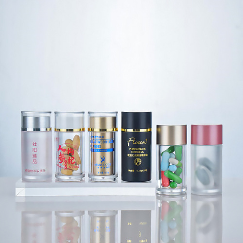 Acrylic saffron packaging bottle, medicine dispensing bottle, powder bottle, 20ML capsule bottle, health care product bottle wholesale