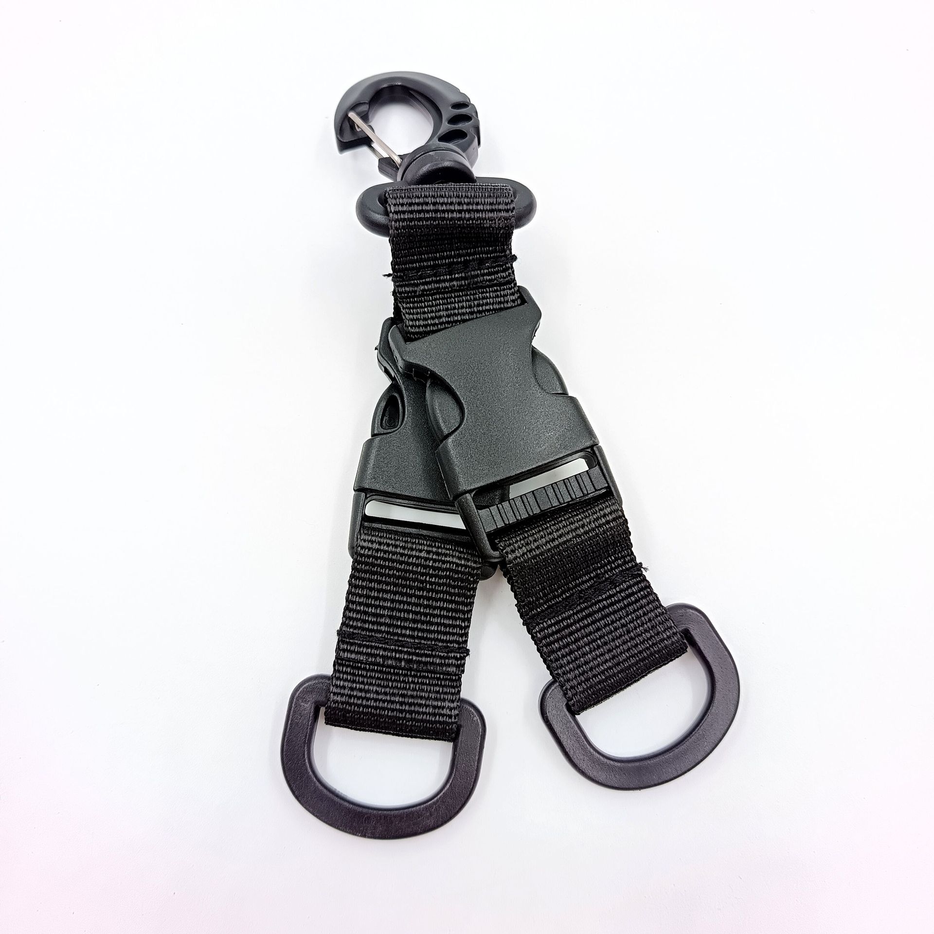Viaje al aire libre   Keychain multifuncional de doble anillo   EDC gancho al aire libre mochila portátil de montaña