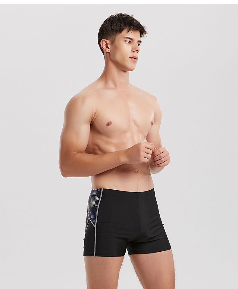 Trisass 2023 Pantaloni de înot pentru bărbați, cu colț plat, imprimeu de surfing pentru plajă, mărime mare, mărime 2XL-7XL_voghion.com