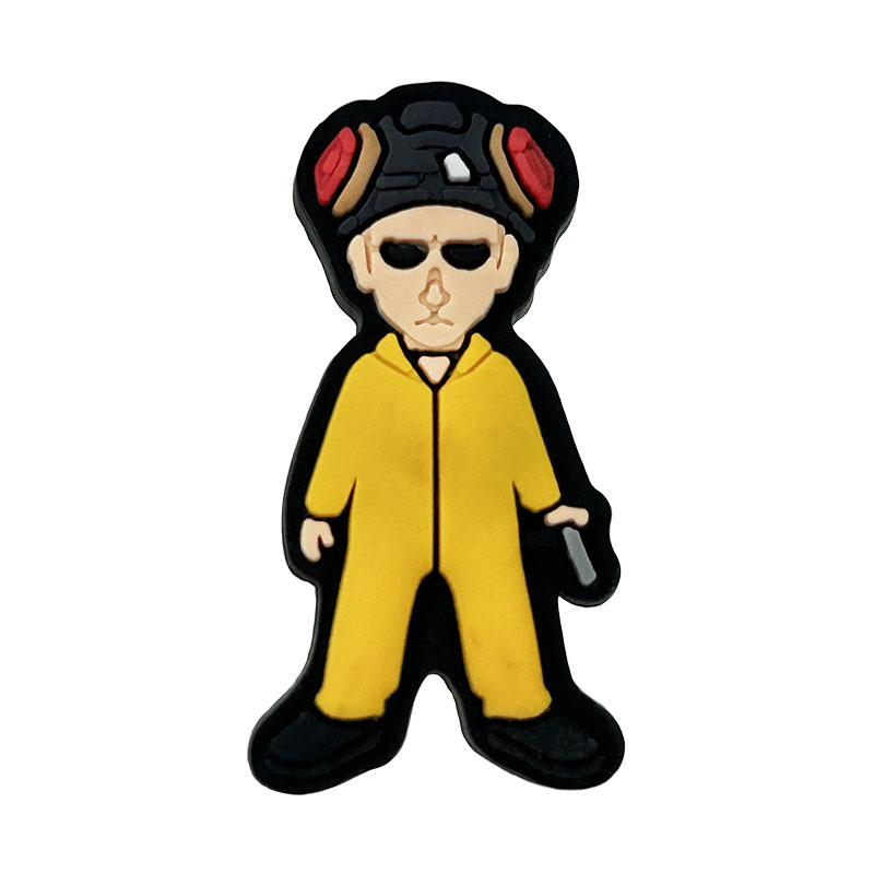 Comercio electrónico transfronterizo al por mayor zapatos de goma suave zapatos de flores accesorios PVC de dibujos animados veneno mortal experto agujero Zapatos de flores hebilla