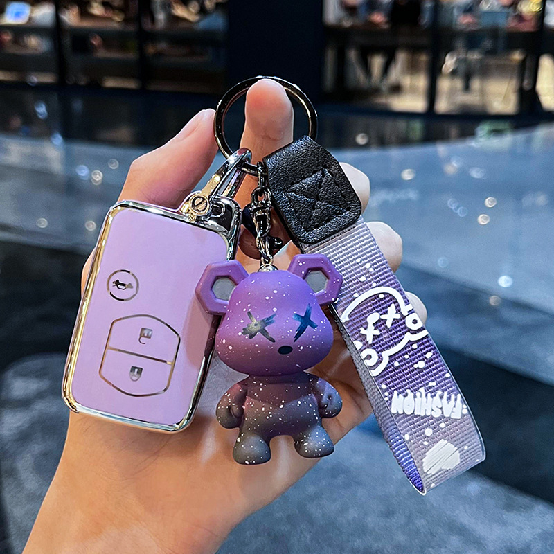 도요타 I-지능형 3 키 테일 박스 [싱글 쉘 퍼플] + 퍼플 폭력 곰 펜던트