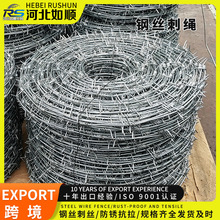 双股刺绳 养殖圈带刺铁丝网防爬刺防盗刺钢丝网单股果园双股刺线