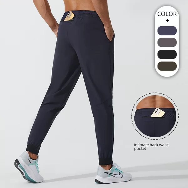 Spring and Autumn Thin Woven Quick-Drying Pants Men's Outdoor Running Long Pants Fitness Training Pants Casual Loose Sports Pants