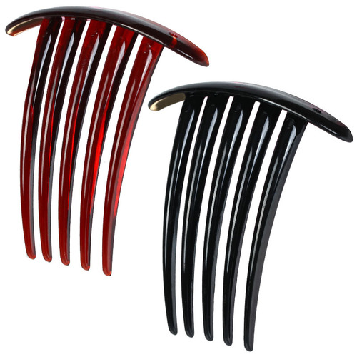 PC material 8.5cm five-tooth DIY jewelry accessories black plastic hair comb photo studio headdress comb with tooth insert comb for women