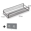 Rectangular black+1 transparent double hook (leather carton)