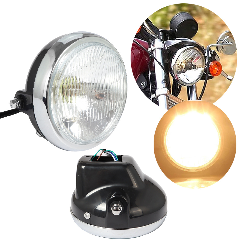 Motorcycle headlight 7-inch modified round lamp accessories applicable to Hao Lu ba ling Jue mu EN125-2F-3A front lamp general manager