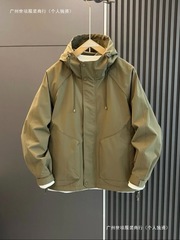 vintage美式棒球服外套男春秋痞帅感夹克潮牌防风防水冲锋衣