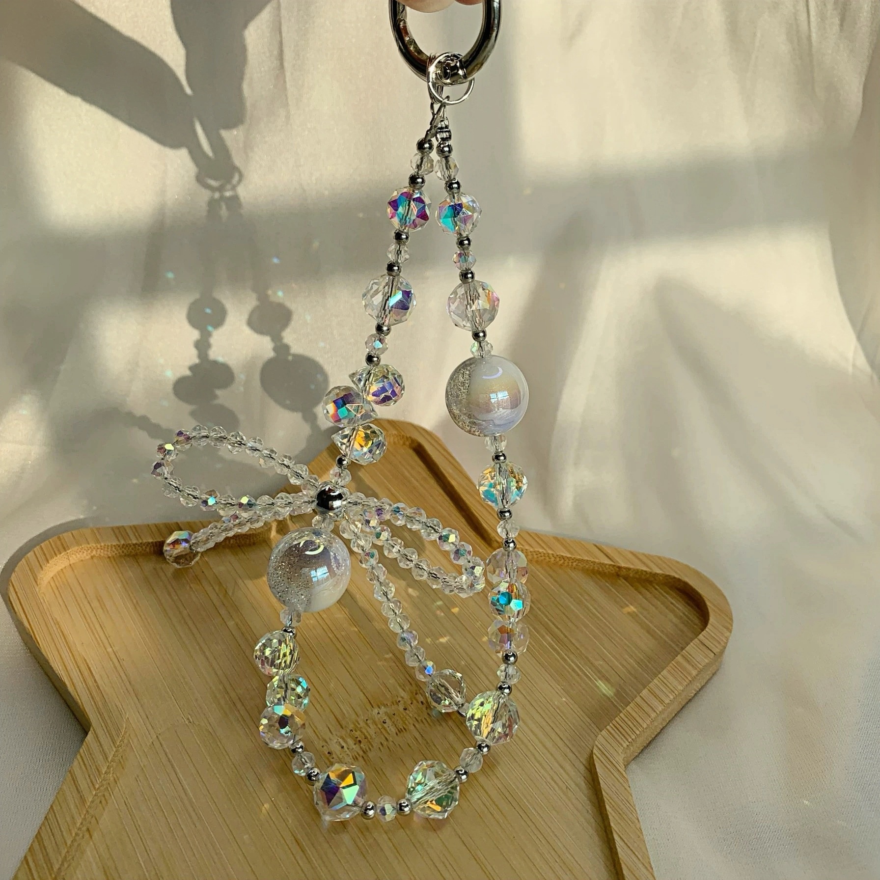 Pulsera cadena de teléfono móvil de pvc nuevo colgante de lazo de cristal de verano estilo japonés y coreano cordón de caja de teléfono móvil estilo muñeca al por mayor