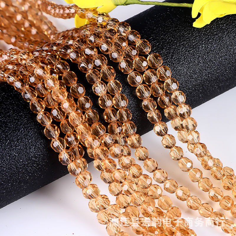 Un lote de 32 lados cuentas de tierra de cristal de color cuentas de fútbol de equipaje accesorios de ropa de bricolaje accesorios de joyería