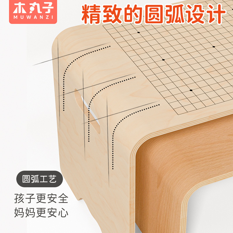 Gobang de madera para niños Juego completo MESA DE AJEDREZ ir traje adulto ocio entretenimiento entre padres e hijos juguetes educativos interactivos