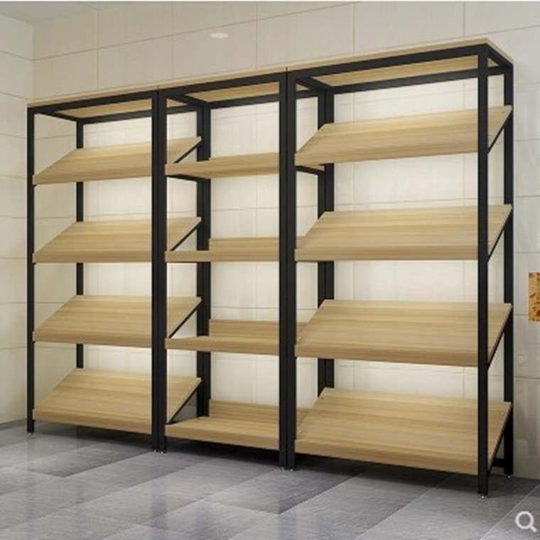 批发超市货架展示架便利店斜面水果店货架单面置物架化妆品陈列架