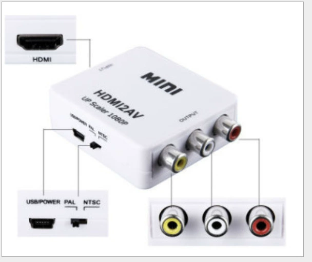 HDMI к AV конвертер HDMI к RCA конверсия 1080p мини HDMI к AV HD конверсия