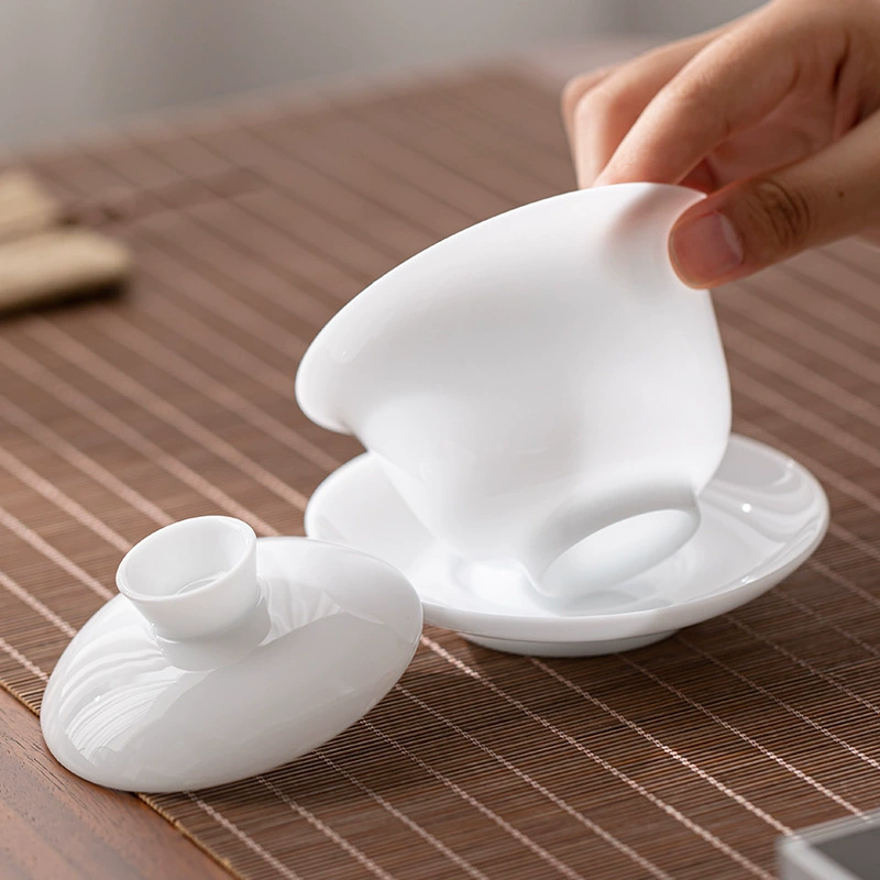 Tea cup, ceramic ultra thin tea set for home use, ice imitation