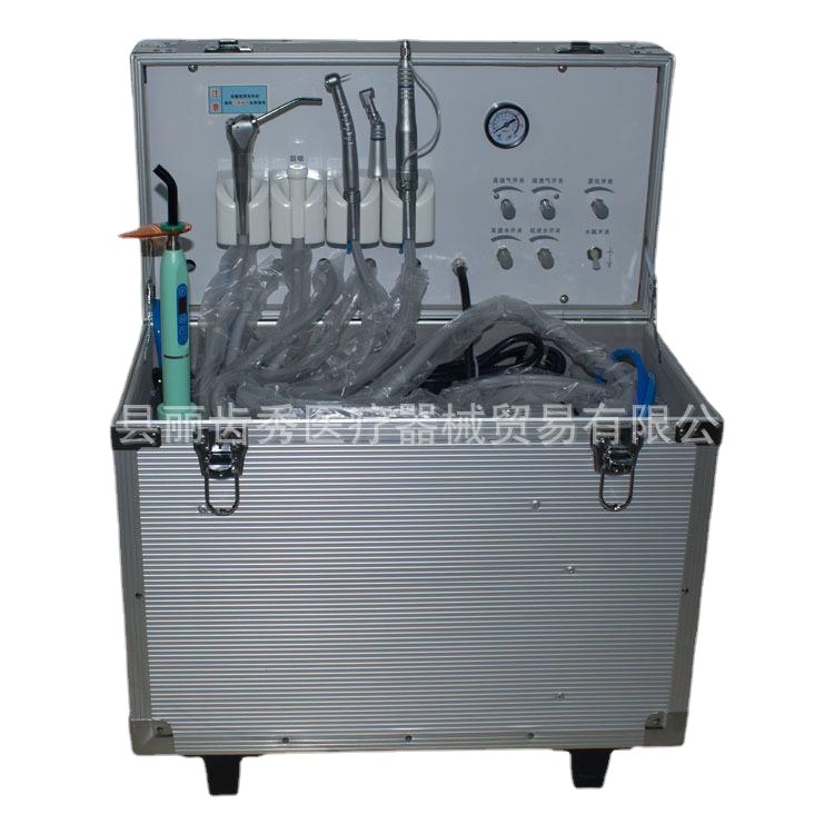 Móvil portátil completa turbina dental oral resina estética chapa instrumento caja diente chapa herramienta