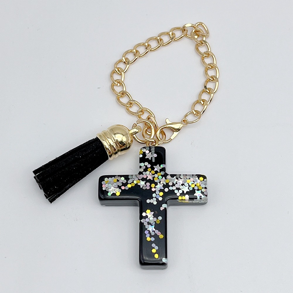 Polishing Design Casual Style 1 Piece Casual Cross Resin Polishing Bag Pendant Cup Chain