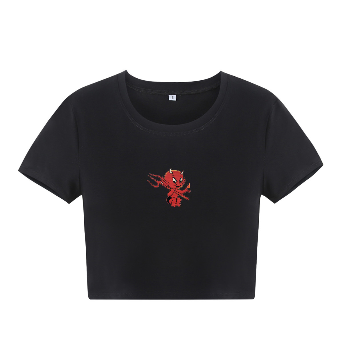 Camiseta corta de manga corta con estampado Little Devil NSOSY111531