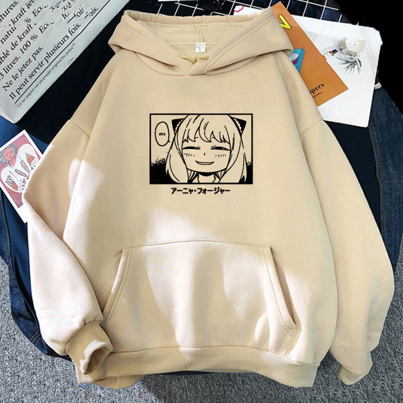 [Cross-Border European Code] 2024 New Spy Play House Aniya Anime Pullover Hoodie Cross-Border