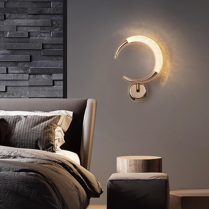 Lámpara de escritorio nórdica simple en la pared del dormitorio Lámpara de escritorio en la pared Lámpara de pared lujosa lámpara de pared de cabecera