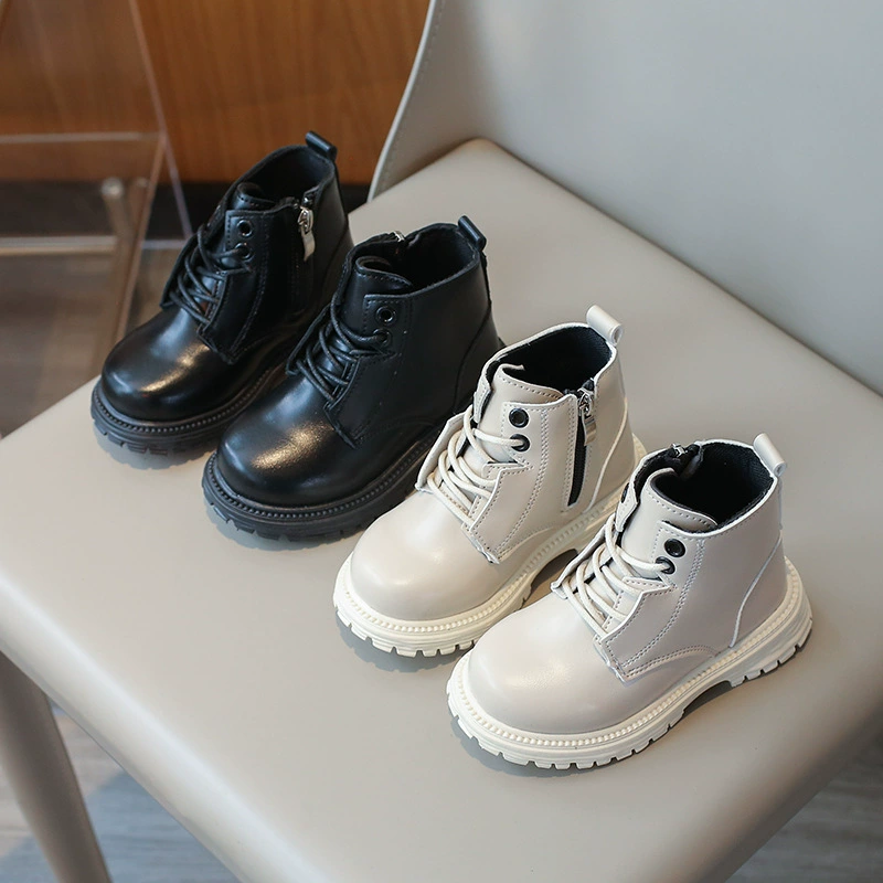 2024 осень новая детская обувь детская сапоги Martin сапоги для мальчиков кожаные низкие сапоги короткие сапоги для девочек детская обувь оптом
